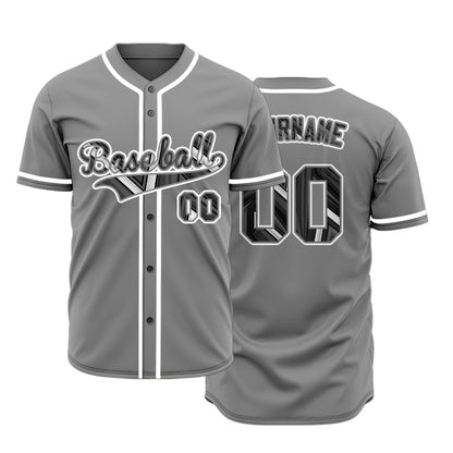 Custom Technology Dark Grey Baseball Jersey