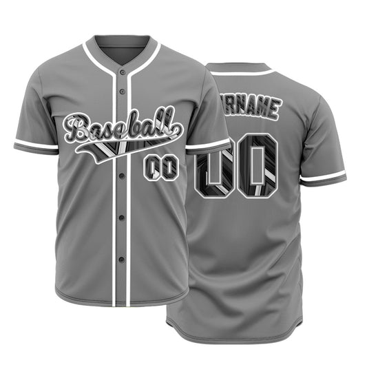 Custom Technology Dark Grey Baseball Jersey