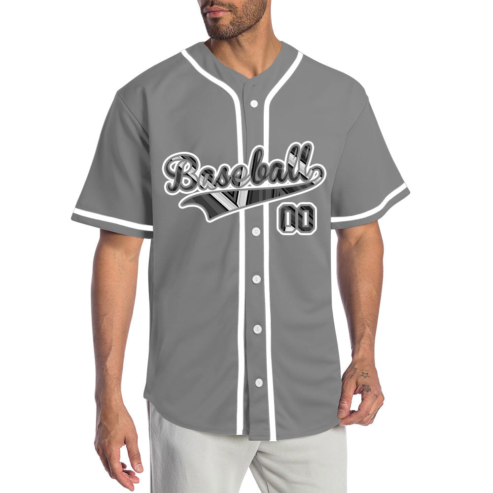 Custom Technology Dark Grey Baseball Jersey