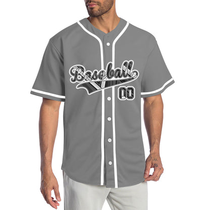 Custom Technology Dark Grey Baseball Jersey