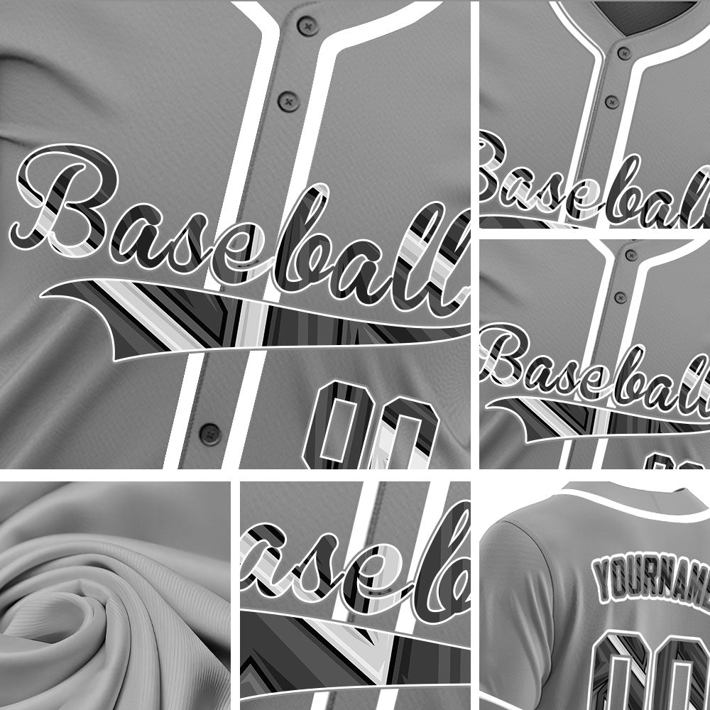 Custom Technology Dark Grey Baseball Jersey