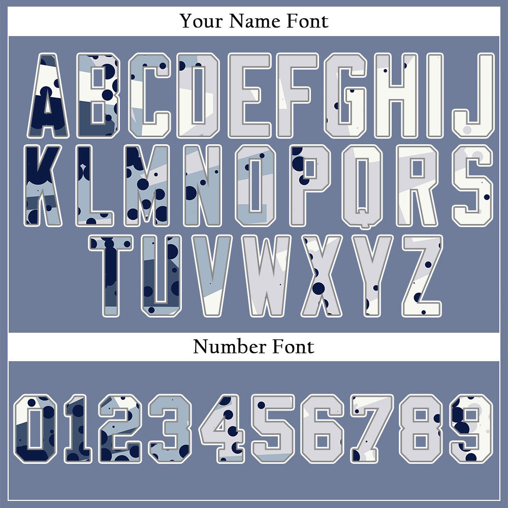 Custom White Blue Halftone Baseball Jersey