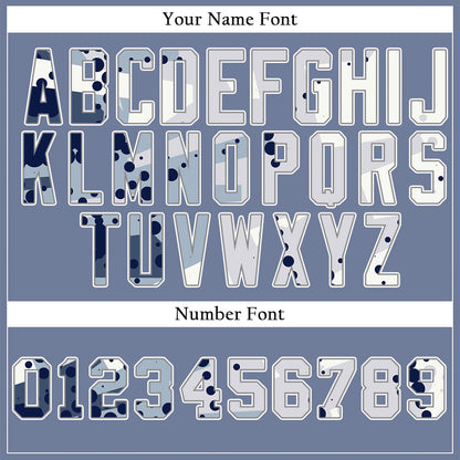 Custom White Blue Halftone Baseball Jersey
