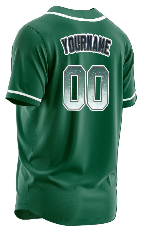 Custom White Dark Green Starry Sky Baseball Jersey