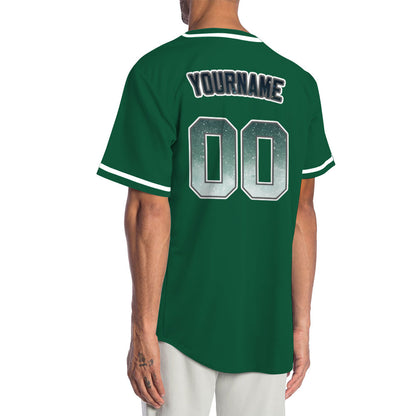 Custom White Dark Green Starry Sky Baseball Jersey