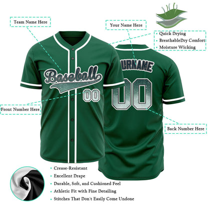 Custom White Dark Green Starry Sky Baseball Jersey