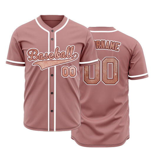 Custom White Gray Pink Starry Sky Baseball Jersey