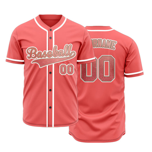 Custom White Pink Starry Sky Baseball Jersey