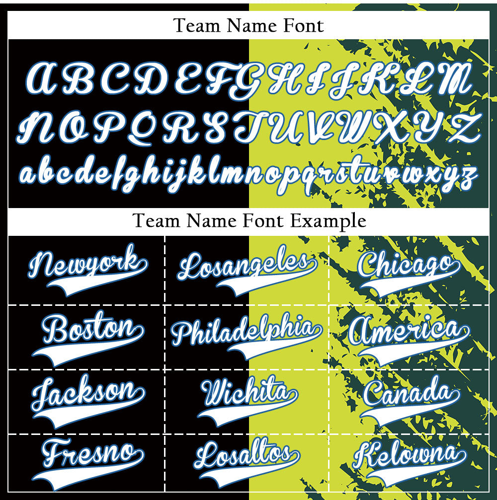 Custom Yellow Green Ink Half Baseball Jersey