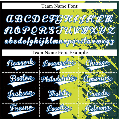 Custom Yellow Green Ink Half Baseball Jersey