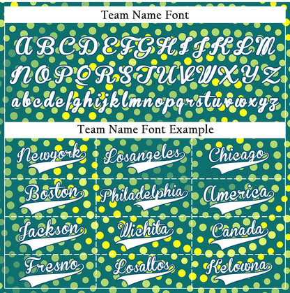 Custom Yellow Green Point Circle Baseball Jersey