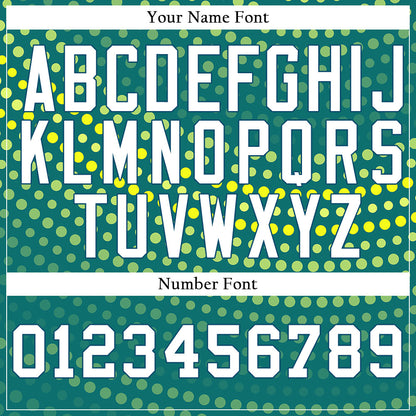 Custom Yellow Green Point Circle Baseball Jersey