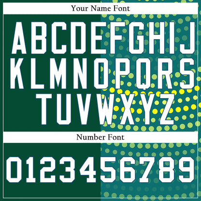 Custom Yellow Green Point Circle Half Baseball Jersey