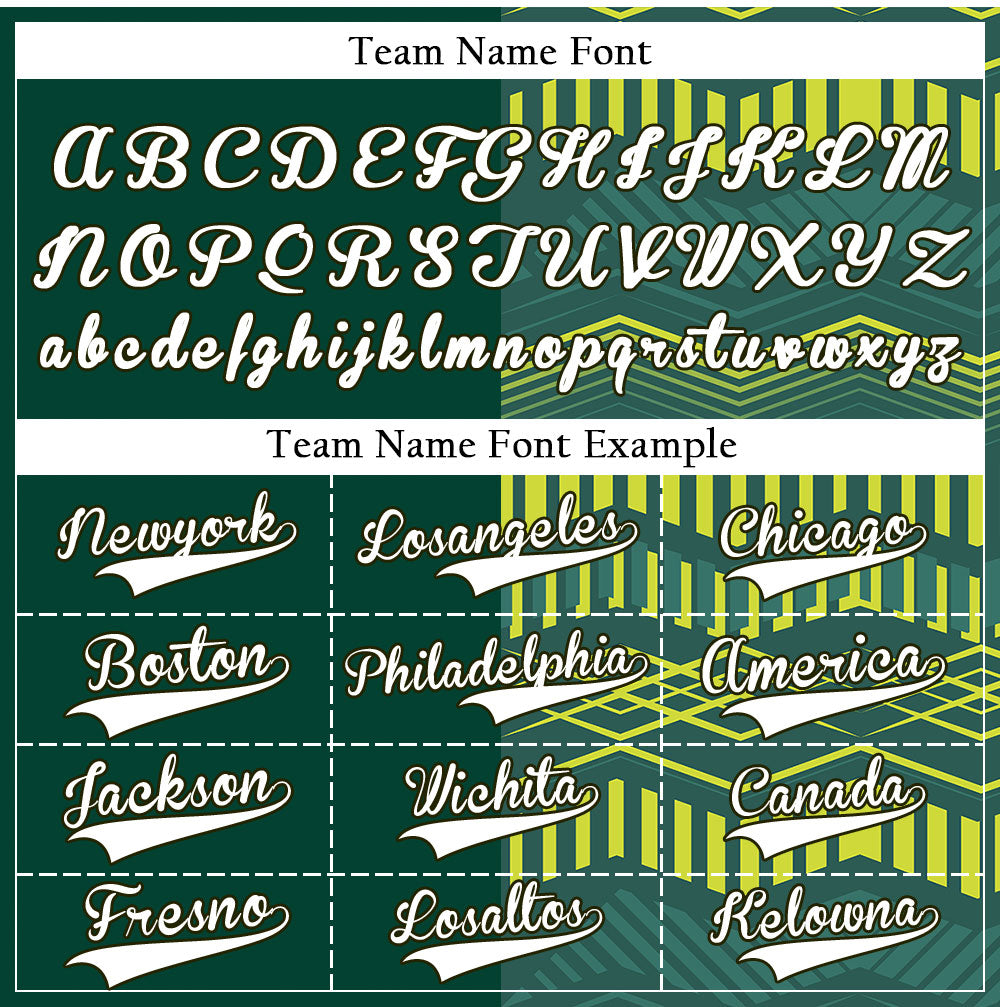 Custom Yellow Green Wave Grain Half Baseball Jersey
