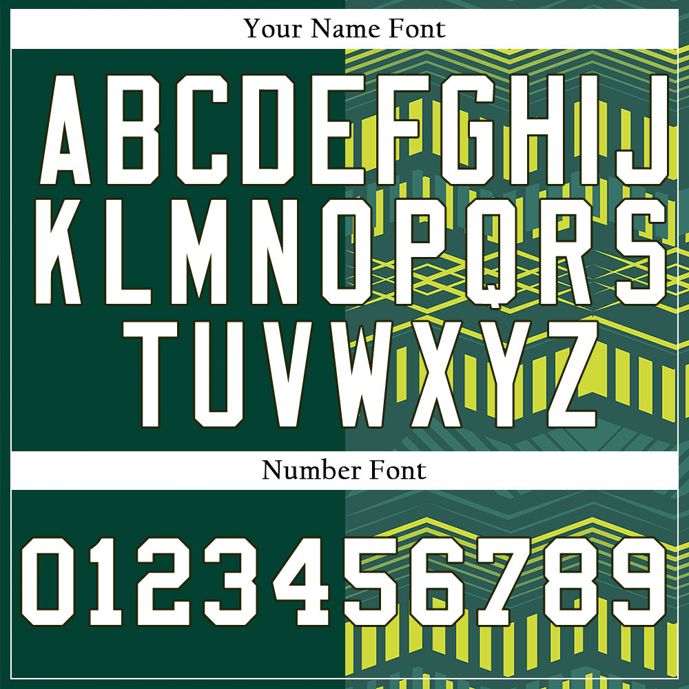 Custom Yellow Green Wave Grain Half Baseball Jersey