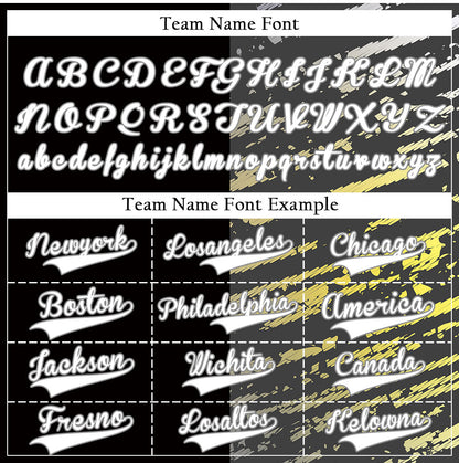 Custom Yellow Grey Black Twill Half Baseball Jersey