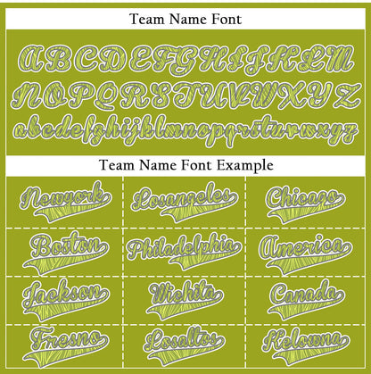 Custom Yellow Leaves Green Baseball Jersey