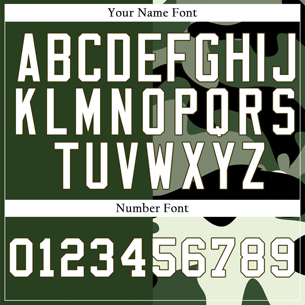 Custom Dark Green Camouflage Baseball Jersey