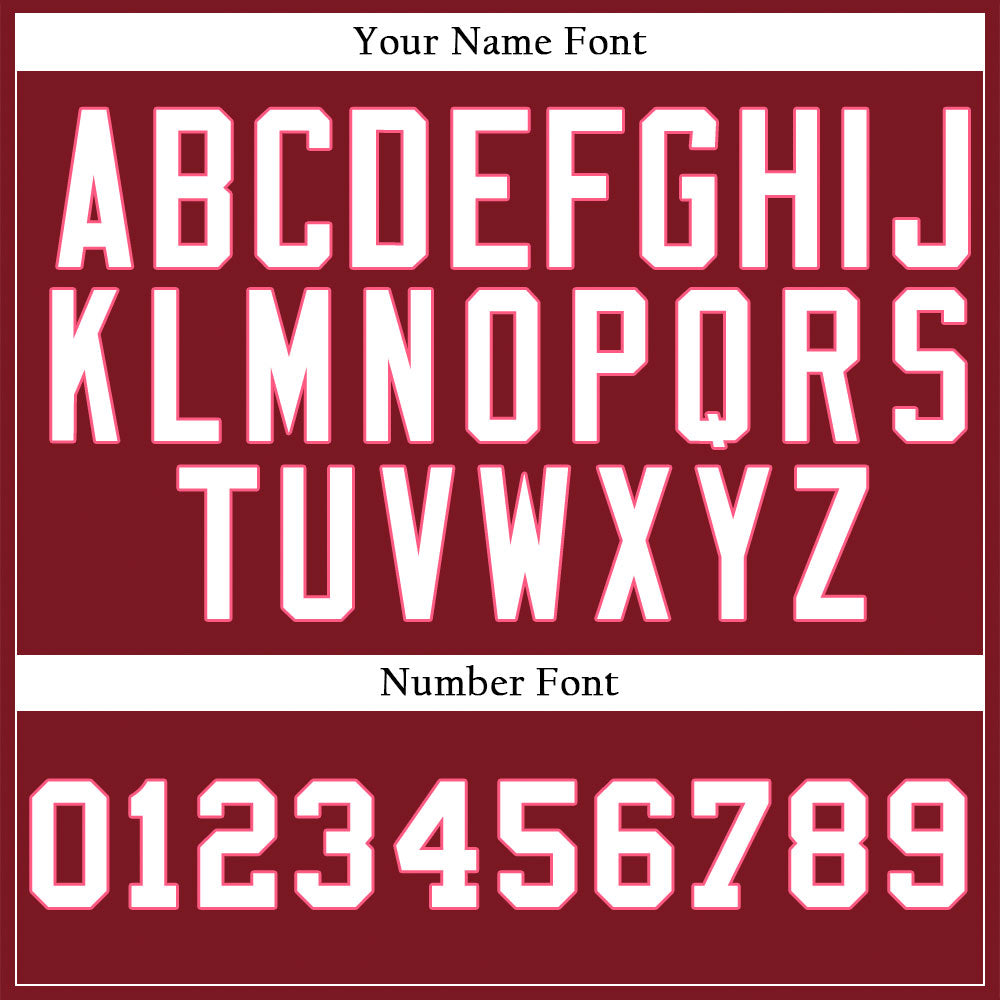 Custom Dark Red And White Lines Baseball Jersey