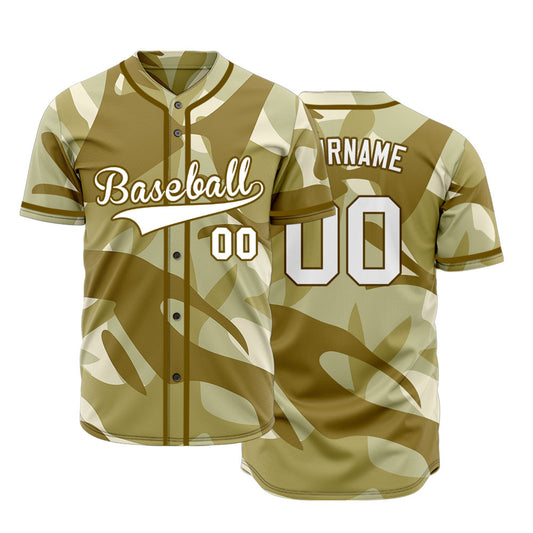 Custom Gold Olive Baseball Jersey