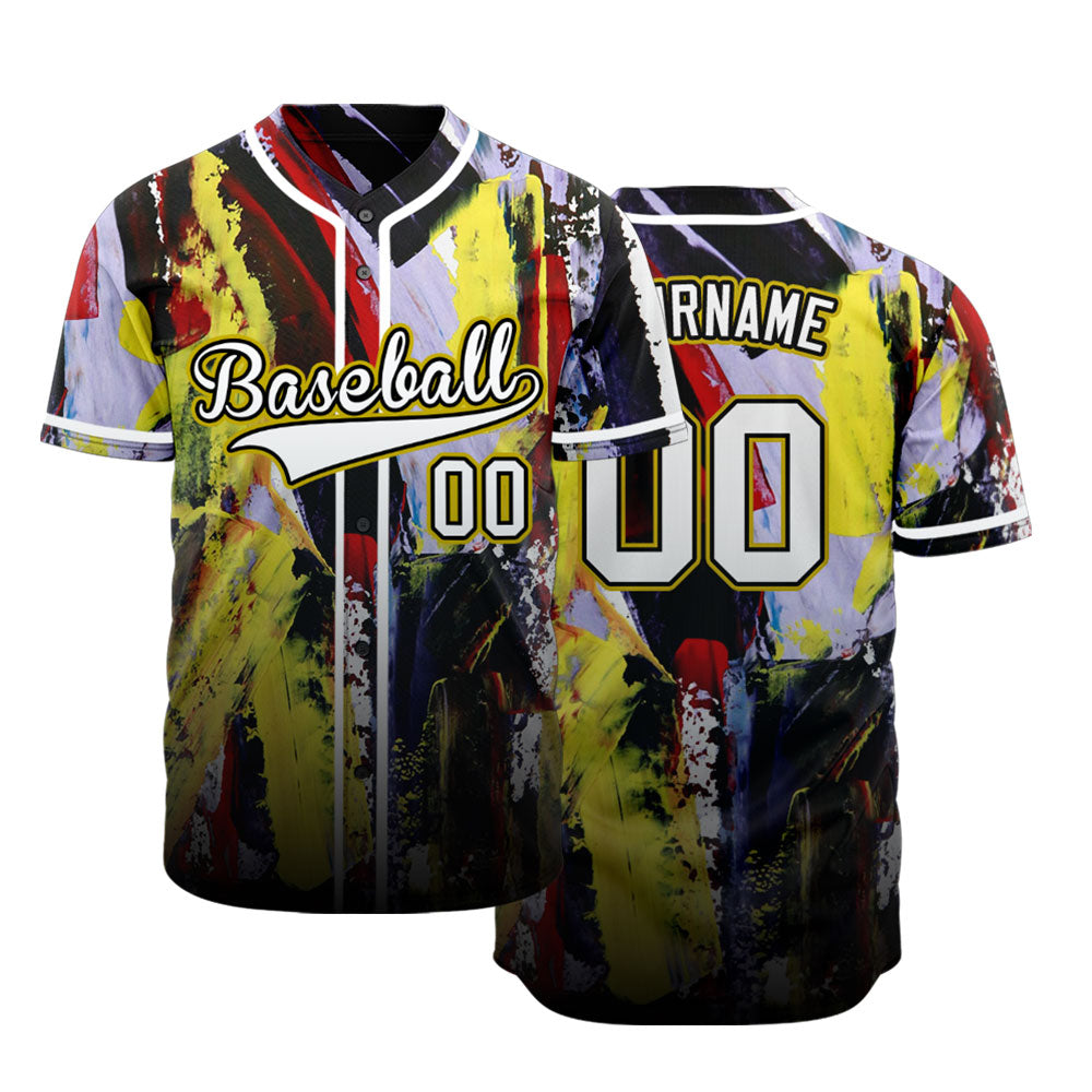 Custom Gradient Ink Baseball Jersey