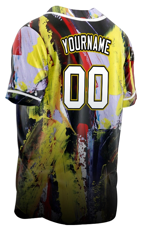 Custom Gradient Ink Baseball Jersey