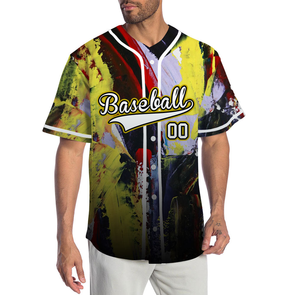 Custom Gradient Ink Baseball Jersey