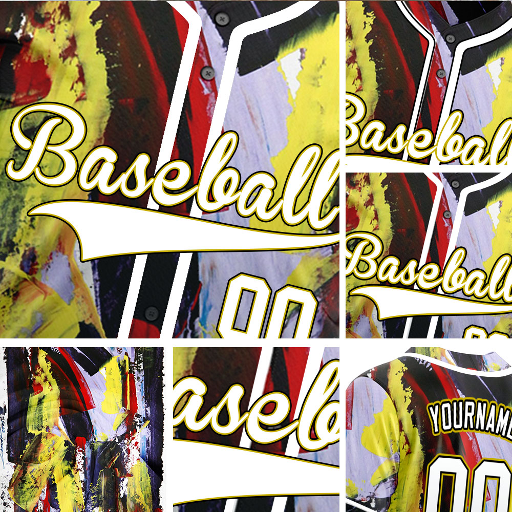 Custom Gradient Ink Baseball Jersey