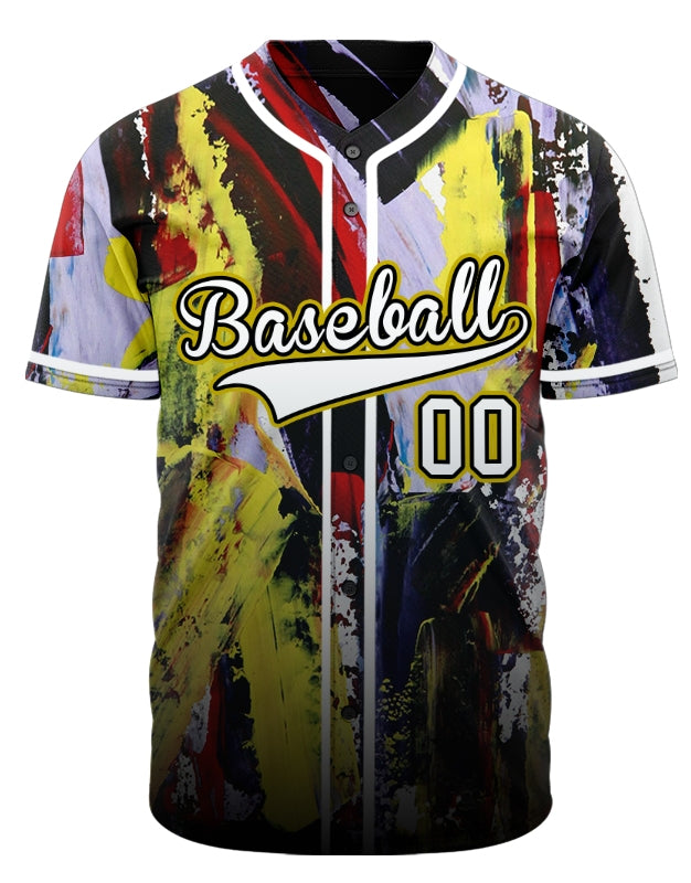 Custom Gradient Ink Baseball Jersey