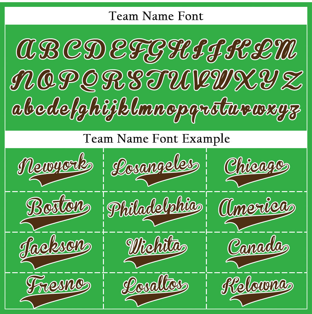Custom Green And Brown Vertical Lines Baseball Jersey