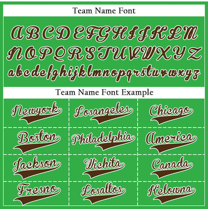 Custom Green And Brown Vertical Lines Baseball Jersey