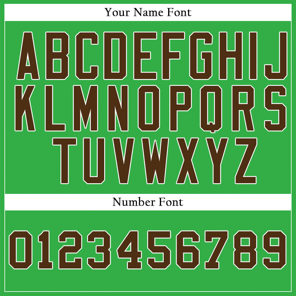 Custom Green And Brown Vertical Lines Baseball Jersey