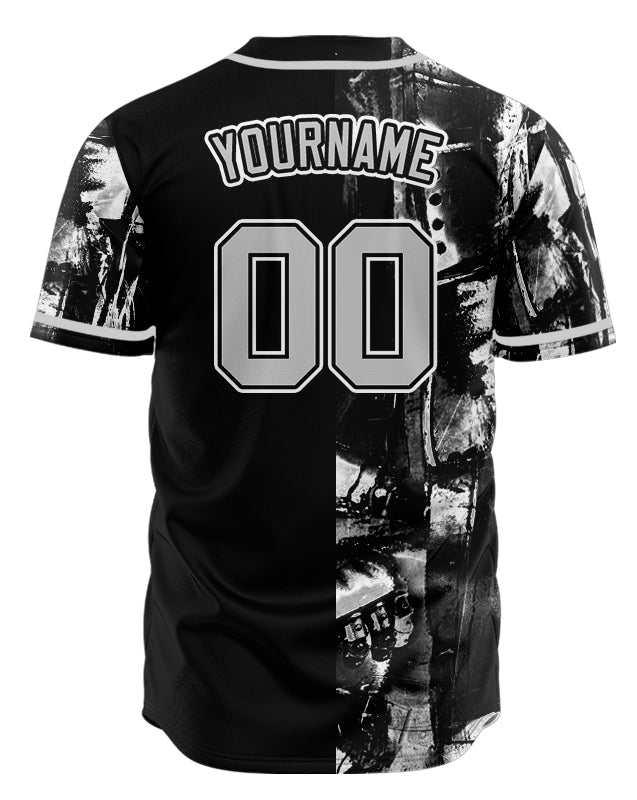 Custom Grey Ink Baseball Jersey