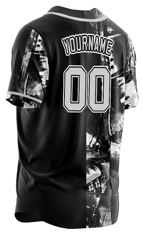Custom Grey Ink Baseball Jersey