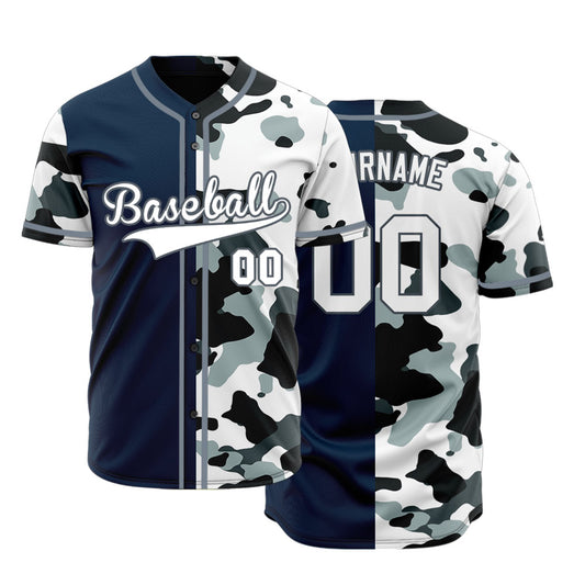 Custom Half White And Light Gray Baseball Jersey