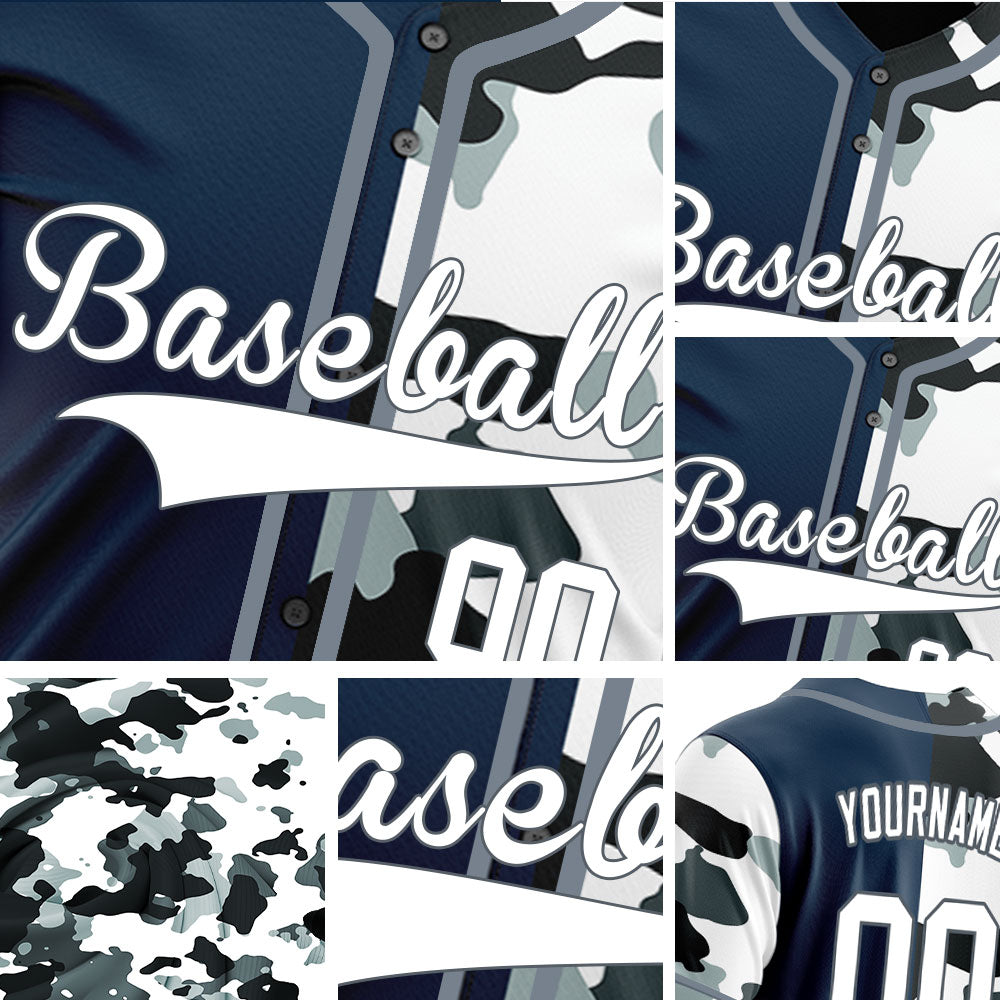 Custom Half White And Light Gray Baseball Jersey