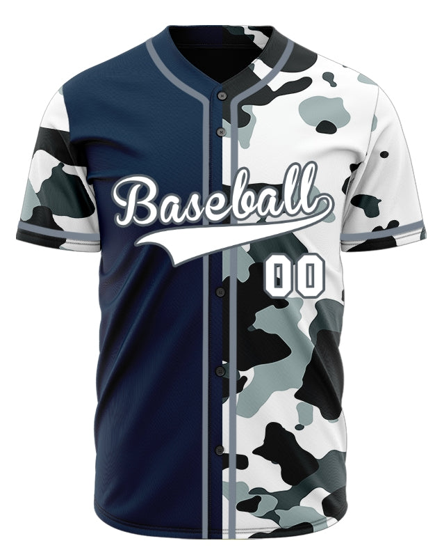 Custom Half White And Light Gray Baseball Jersey
