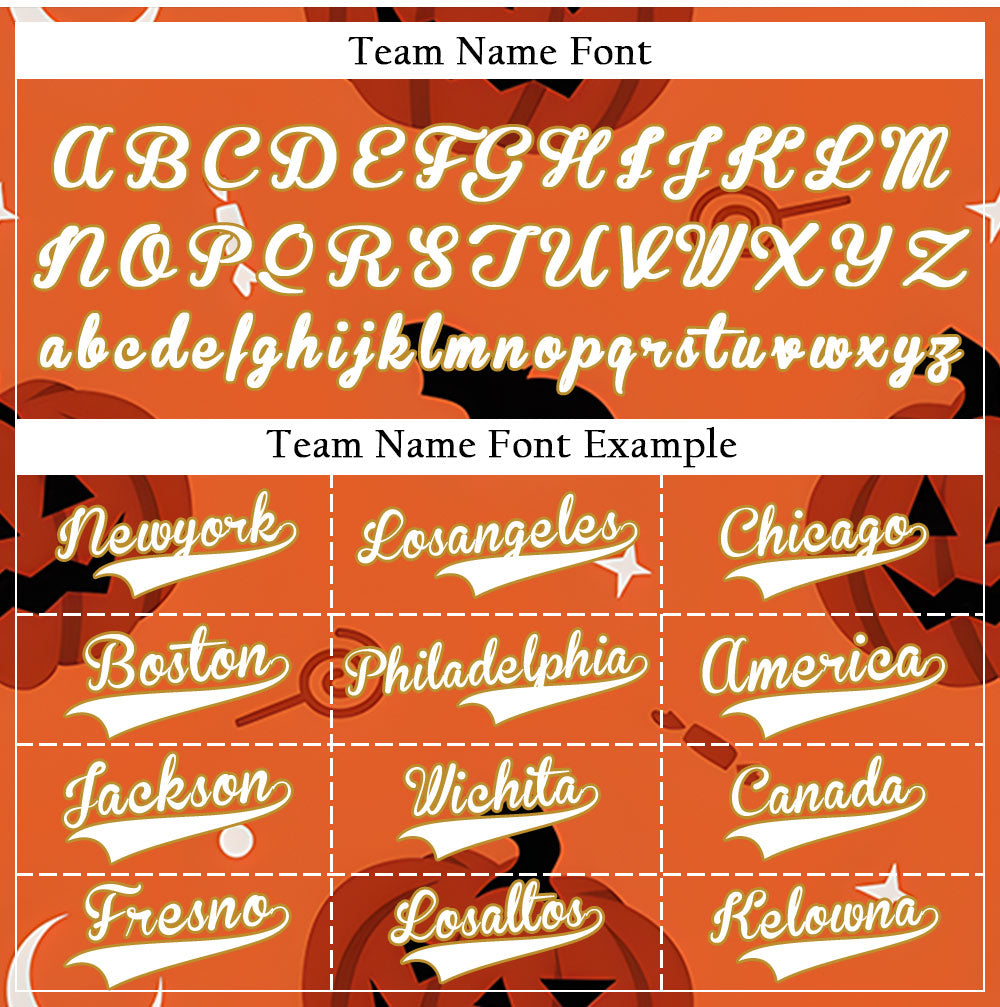 Halloween Orange Pumpkin Baseball Jersey