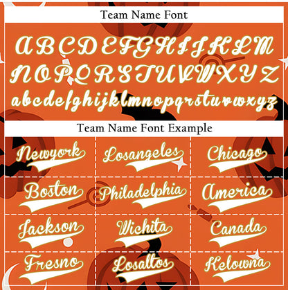 Halloween Orange Pumpkin Baseball Jersey