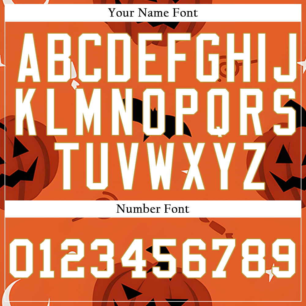 Halloween Orange Pumpkin Baseball Jersey