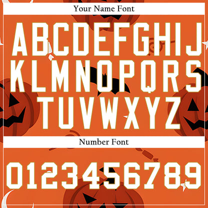 Halloween Orange Pumpkin Baseball Jersey