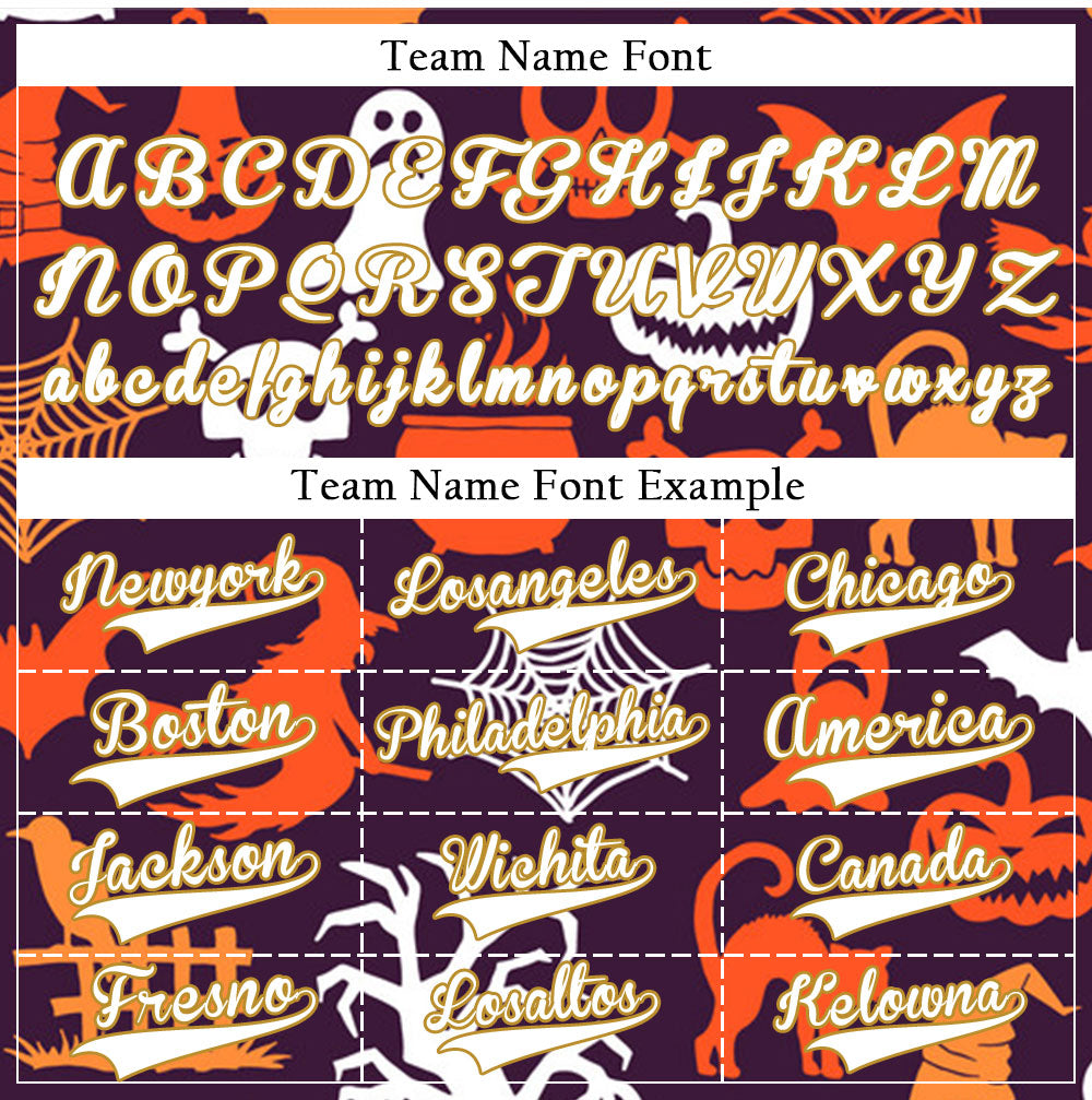 Halloween Orange Skull Grave Baseball Jersey