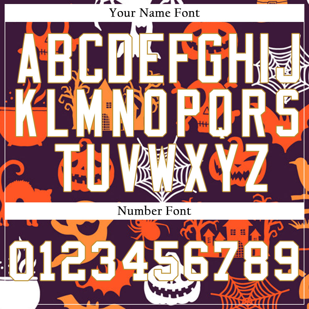 Halloween Orange Skull Grave Baseball Jersey