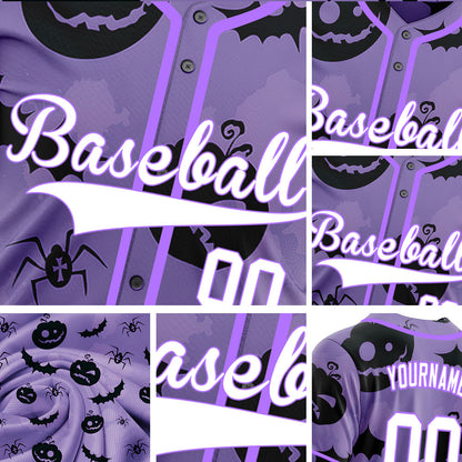 Halloween Purple Pumpkin Baseball Jersey