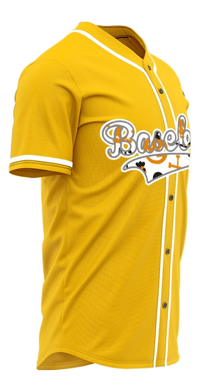 Halloween White Pumpkin Yellow Baseball Jersey