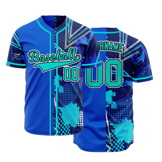 Custom Light blue Ink Baseball Jersey