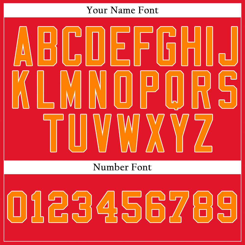 Custom Red And Orange Baseball Jersey
