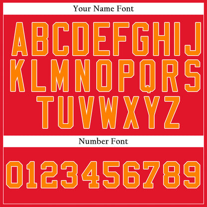 Custom Red And Orange Baseball Jersey