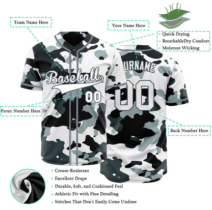 Custom White And Light Gray Baseball Jersey