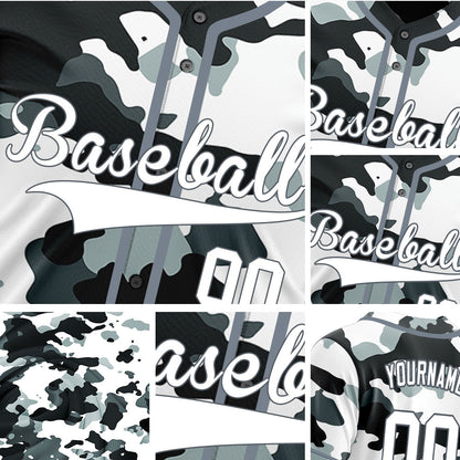 Custom White And Light Gray Baseball Jersey